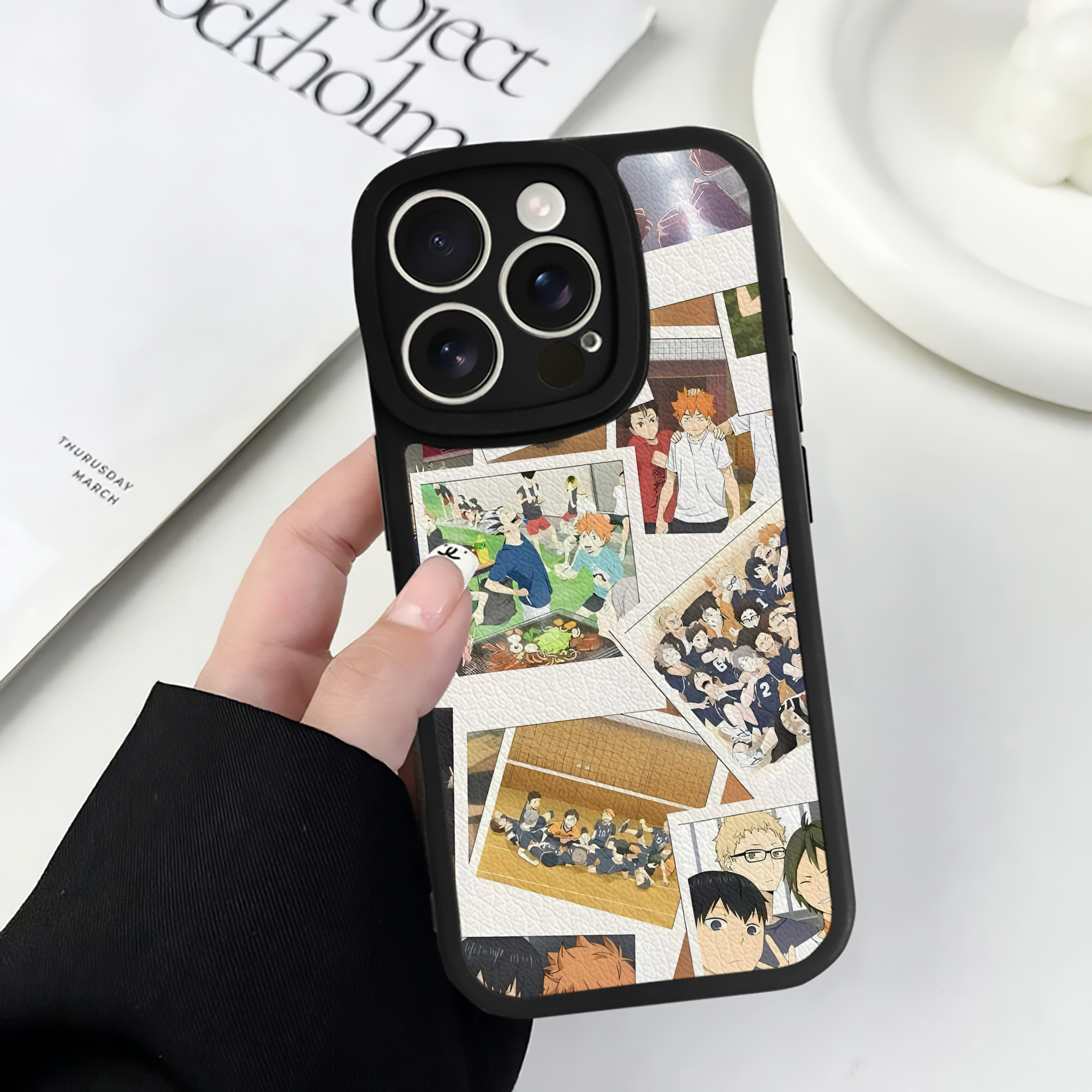 （画像用） ハイキュー!! Haikyu!! 【iPhone 16シリーズ対応】シリコンスマホケース（レザー調） 材質：シリコン